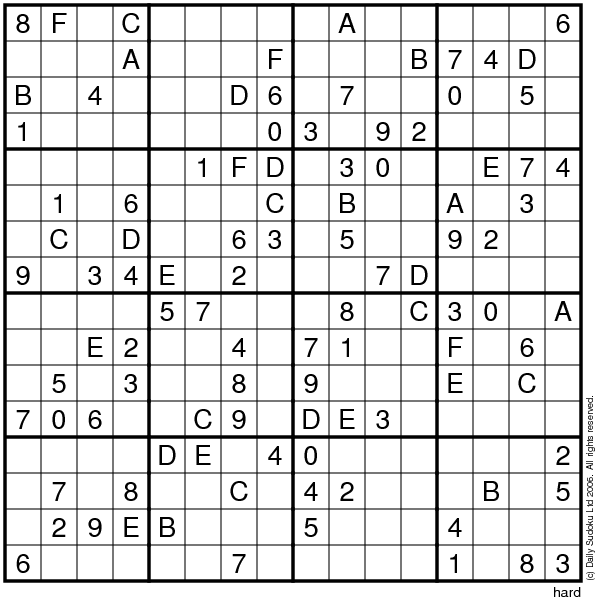 Free super challenger sudoku puzzles